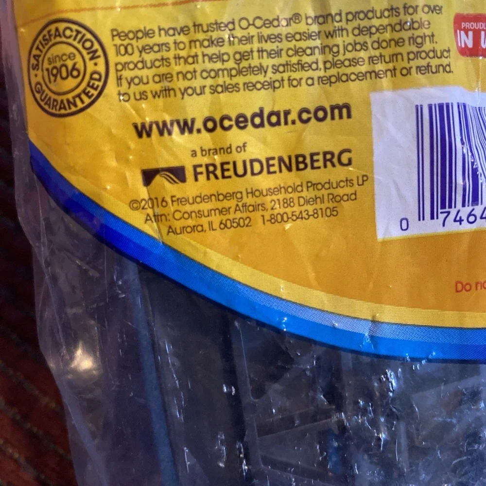 NEW SEALED! O-CEDAR BIG EASY FLAT SPONGE MOP REFILL SNAP-IN TABS DISCONTINUED